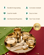 Benefits Of Bronze Royal Thali/Dinner Set Glossy