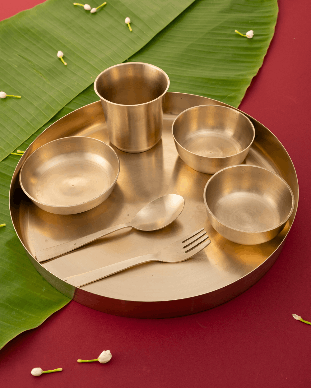 Pure Bronze Royal Thali/Dinner Set Matt