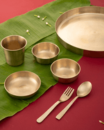 Authentic Bronze Royal Thali/Dinner Set Matt