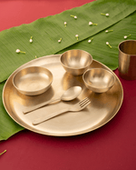 Authentic Bronze Supreme Thali/Dinner Set Matt
