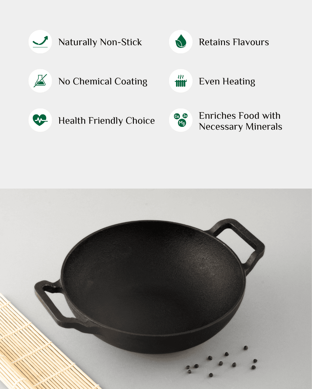 Benefits of Cast Iron Robust Kadai
