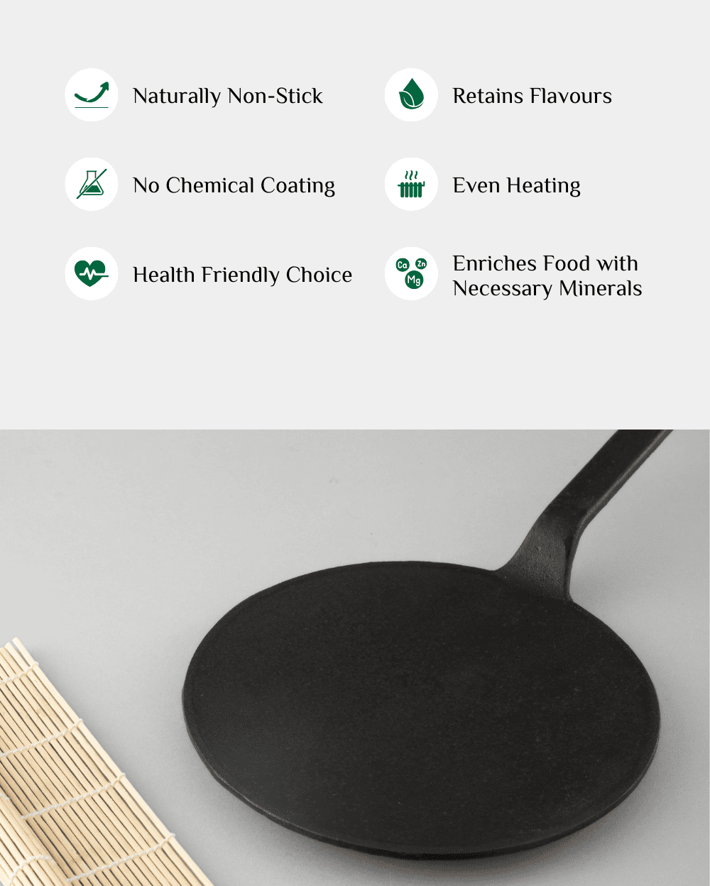 Benefits of Cast Iron Robust Roti Tava