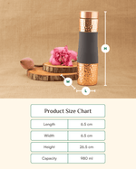 Pure Copper Alfa Bottle Grey Color Coated