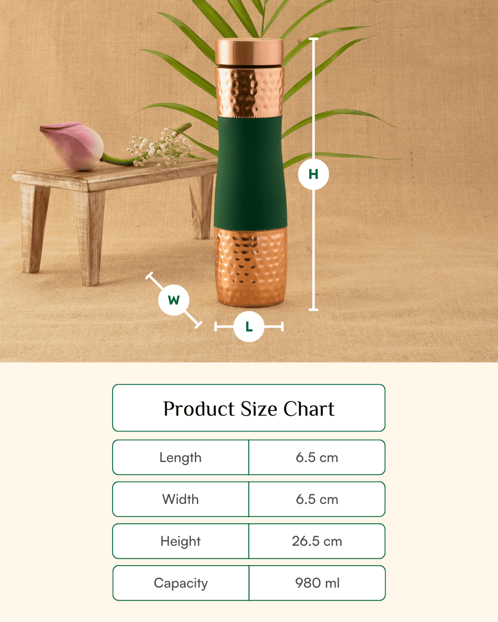 Premium Copper Alpha Bottle Green