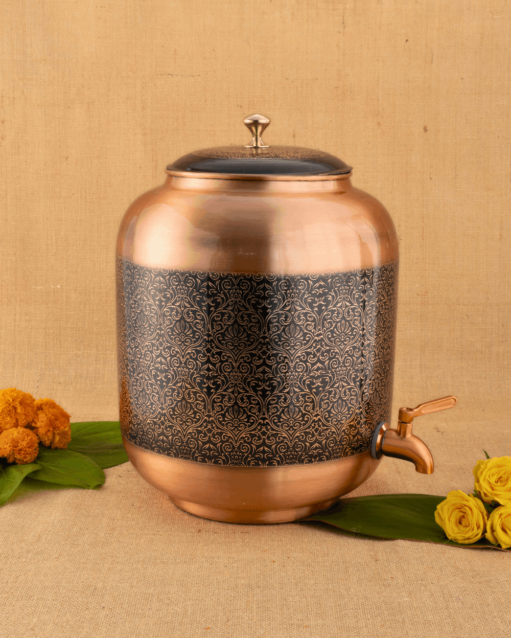 Copper Classic Matka Engraved