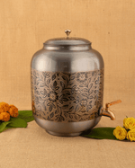 Copper Classic Matka Flower Engraved Color Coated
