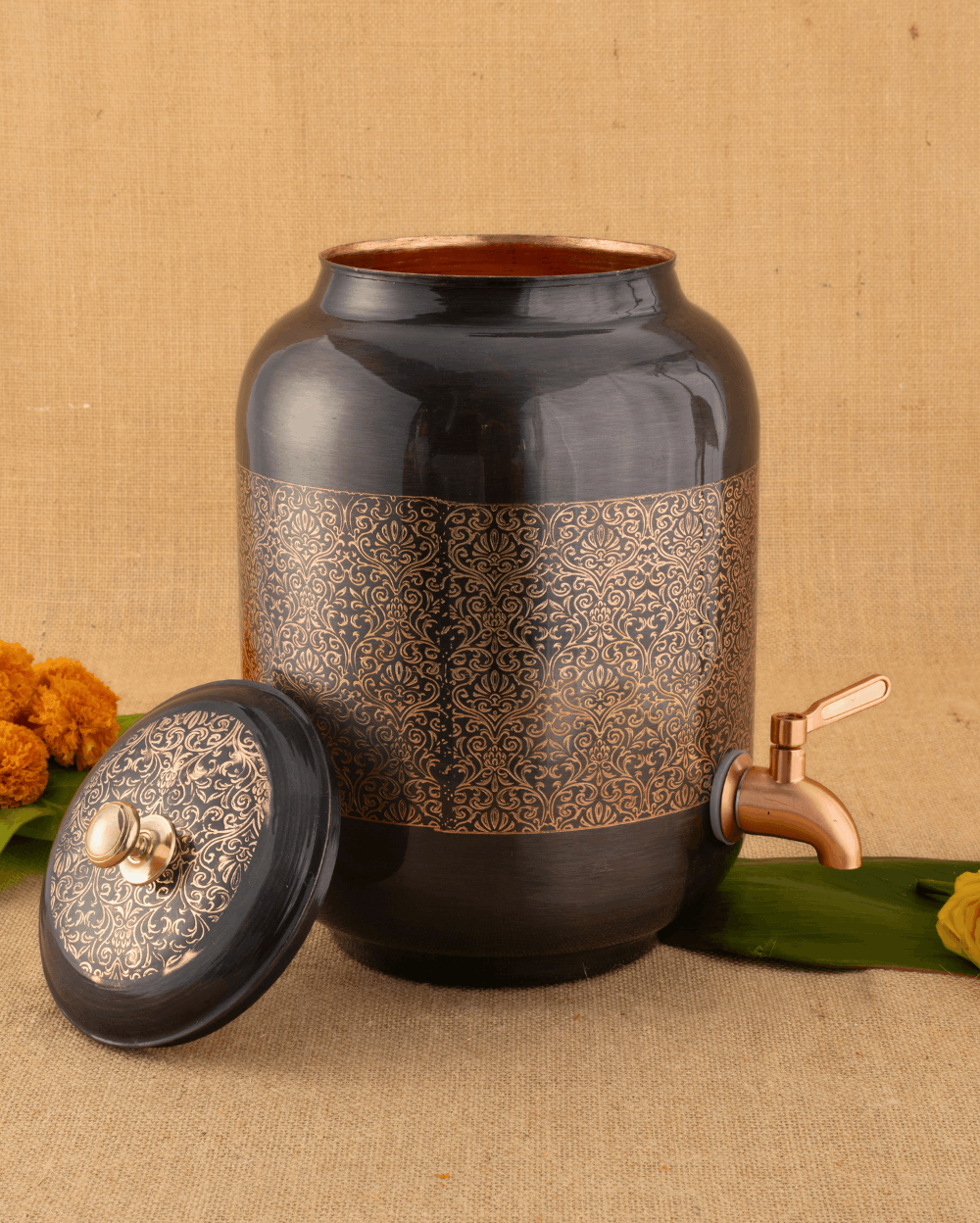 Pure Copper Classic Vintage Matka Engraved