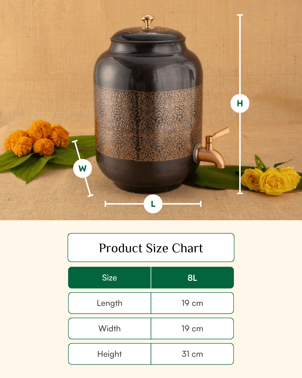 Premium Copper Classic Vintage Matka Engraved