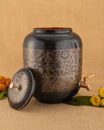 Pure Copper Classic Vintage Matka Flower Engraved