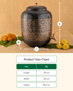 Premium Copper Classic Vintage Matka Flower Engraved