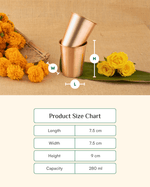 Premium Copper Crest Glass 4 Pc