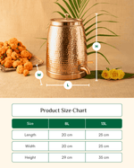 Premium Copper Deluxe Matka Hammered