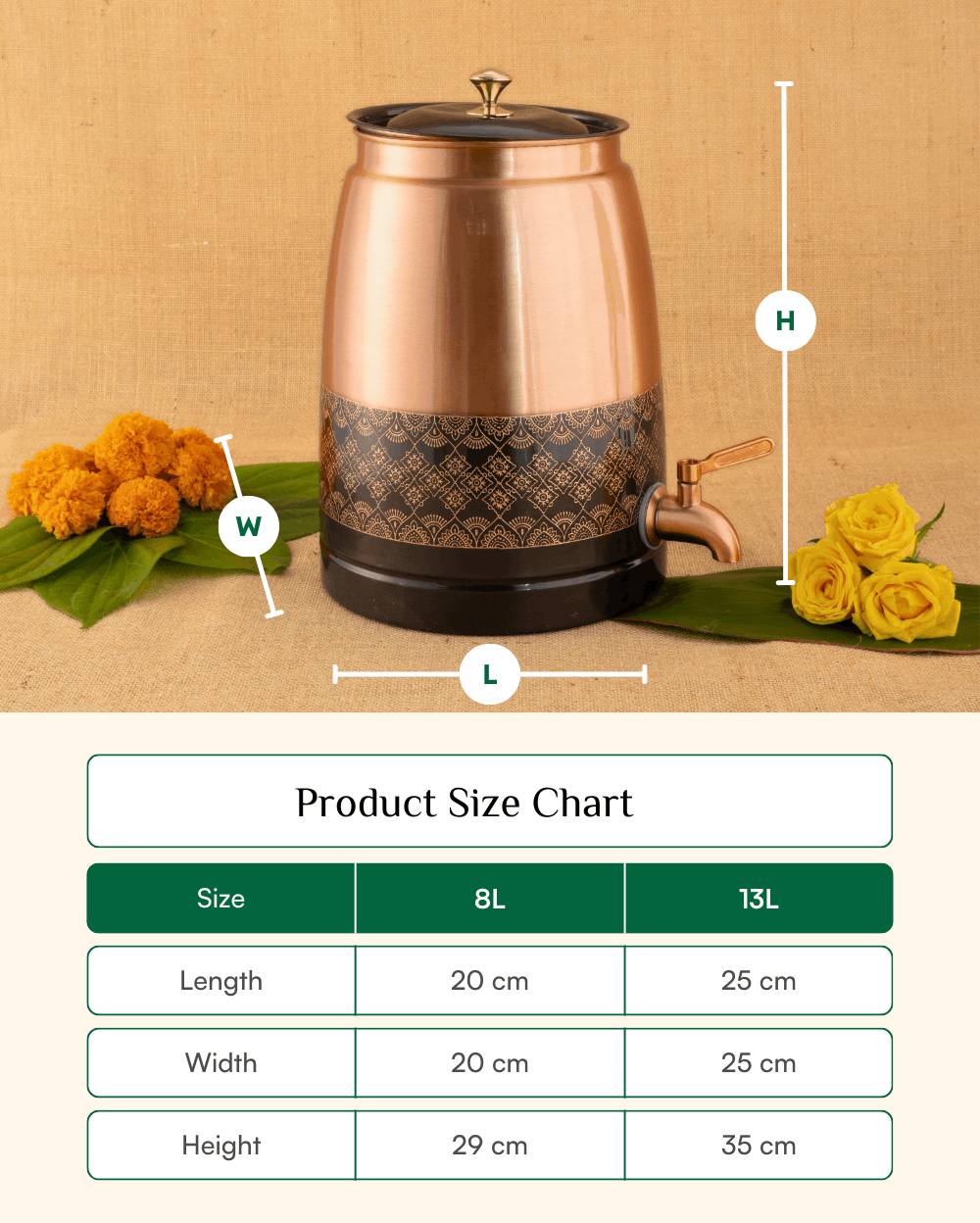 Premium Copper Deluxe Matka Vintage Engraved