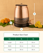 Premium Copper Deluxe Matka Vintage Engraved