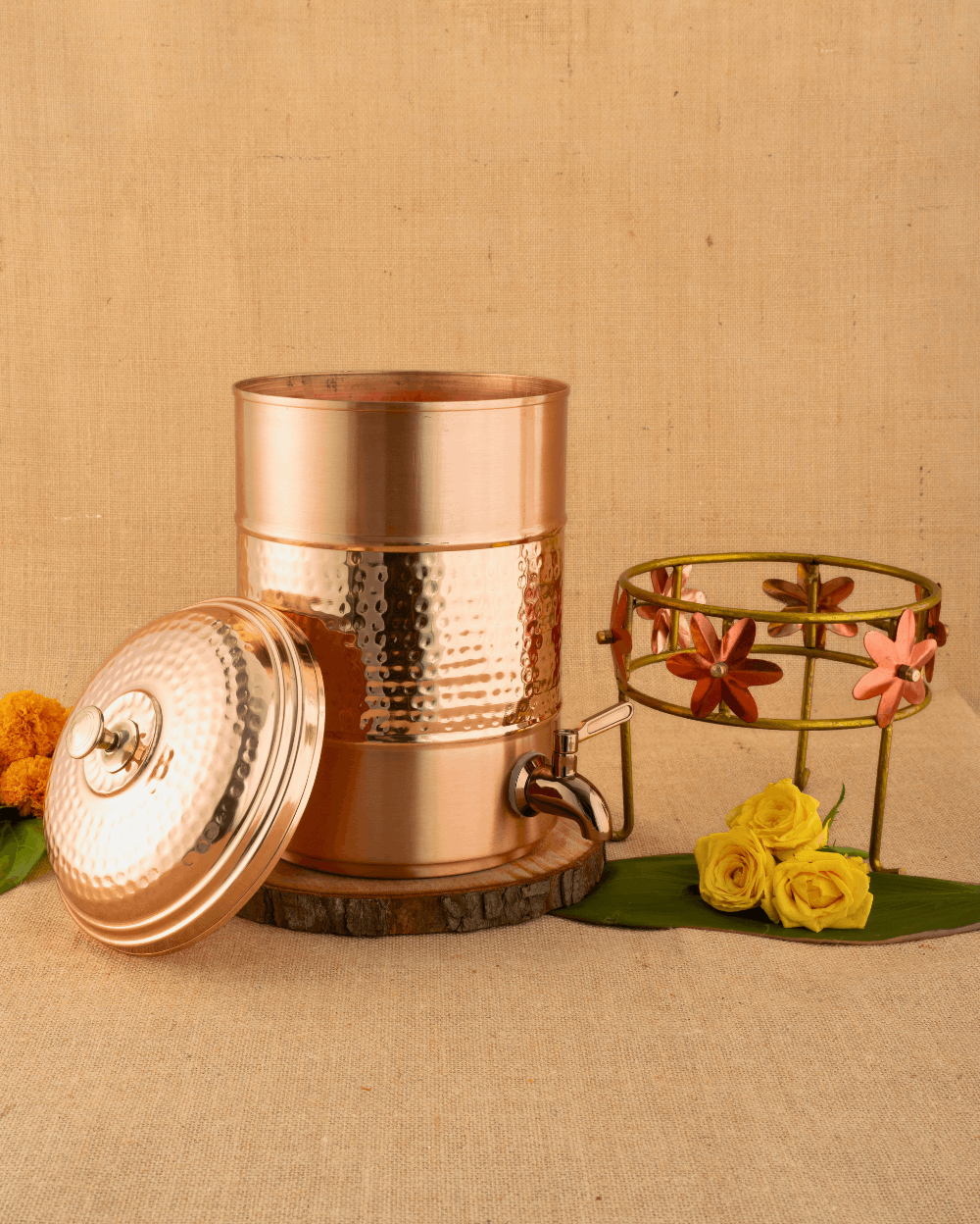 Classic Copper Heritage Matka with Stand