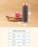 Premium Copper Luxe Bottle Grey Color Coated