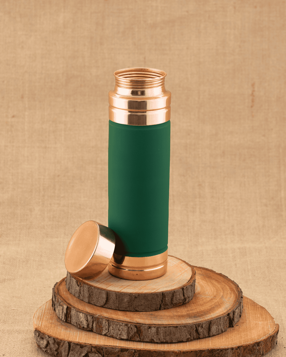 Authentic Copper Premium Bottle Green Color Coated
