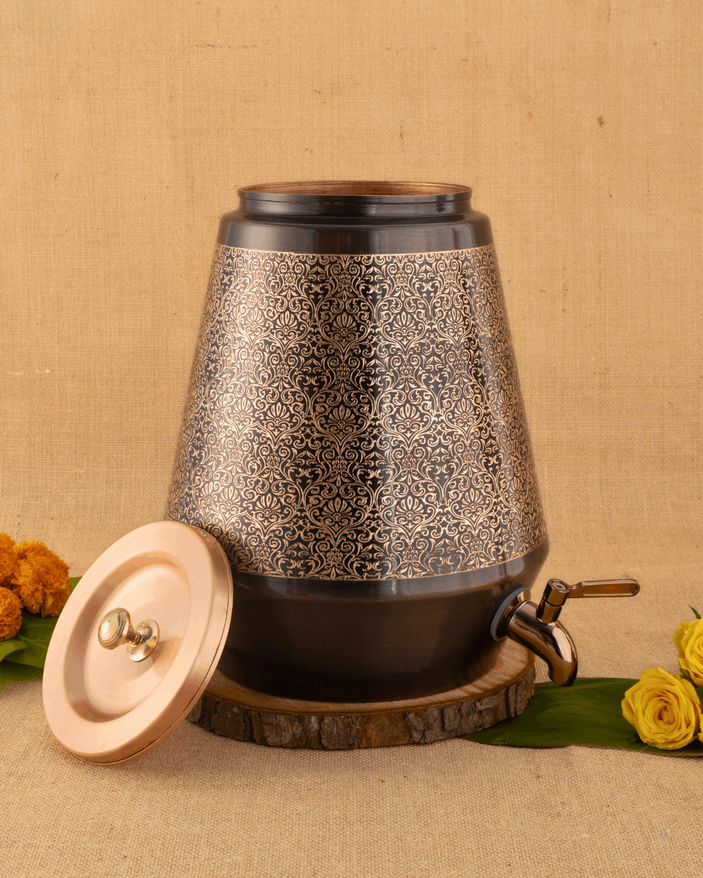 Pure Copper Premium Matka Engraved