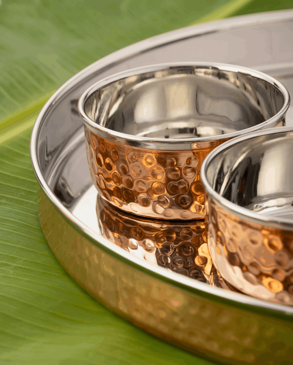 Pure Copper Premium Thaliset (Steel Inside)