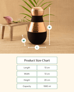 Preminum Copper Rajwadi Bedroom Jar Black