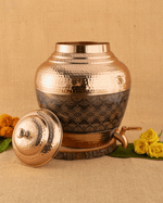 Pure Copper Rajwadi Matka Engraved