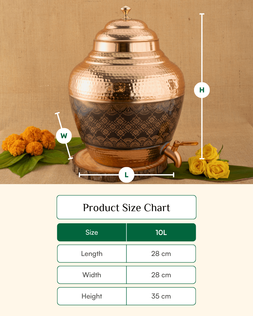Premium Copper Rajwadi Matka Engraved
