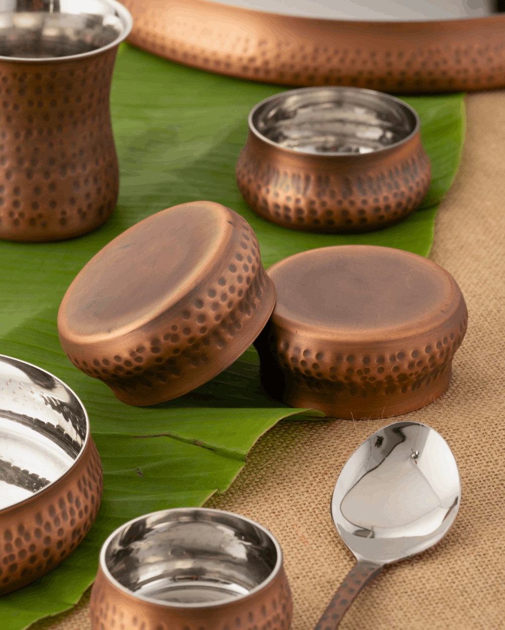 Authentic Copper Signature Thaliset Curved Vintage Finish (steel Inside)