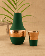 Authentic Copper Tiara Bedroom Jar Green