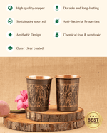 Benefits of Copper Tower Bottle Engrawed with 2 Pcs Glass