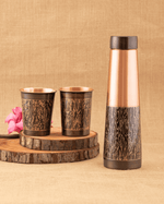 Copper Tower Bottle Engrawed with 2 Pcs Glass