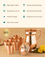 Benefits Of Copper Baron Jug with Crest Glass 6 Pcs
