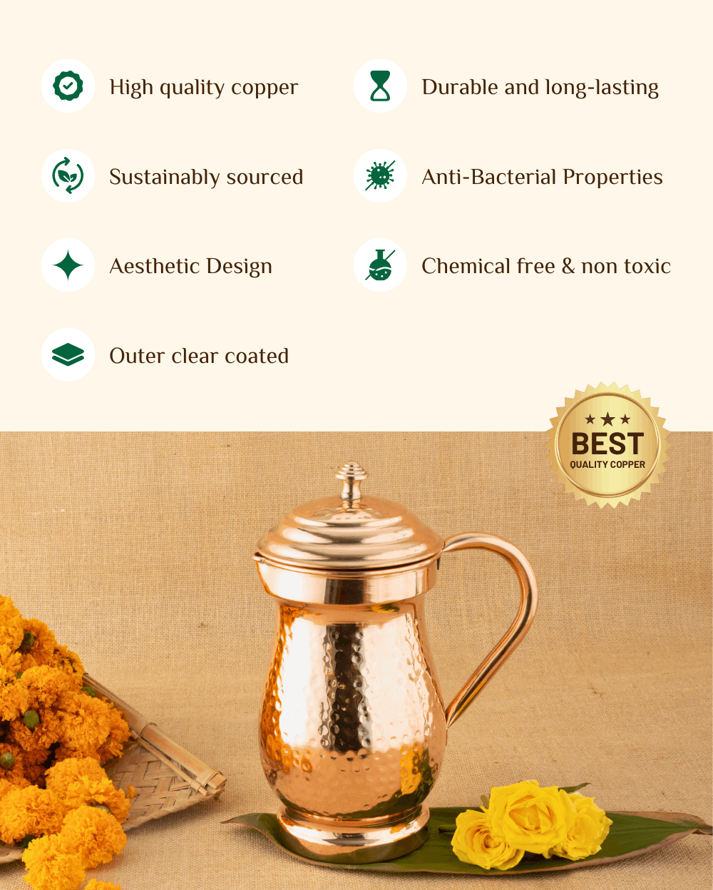 Benefits Of Copper Baron Jug with Lid