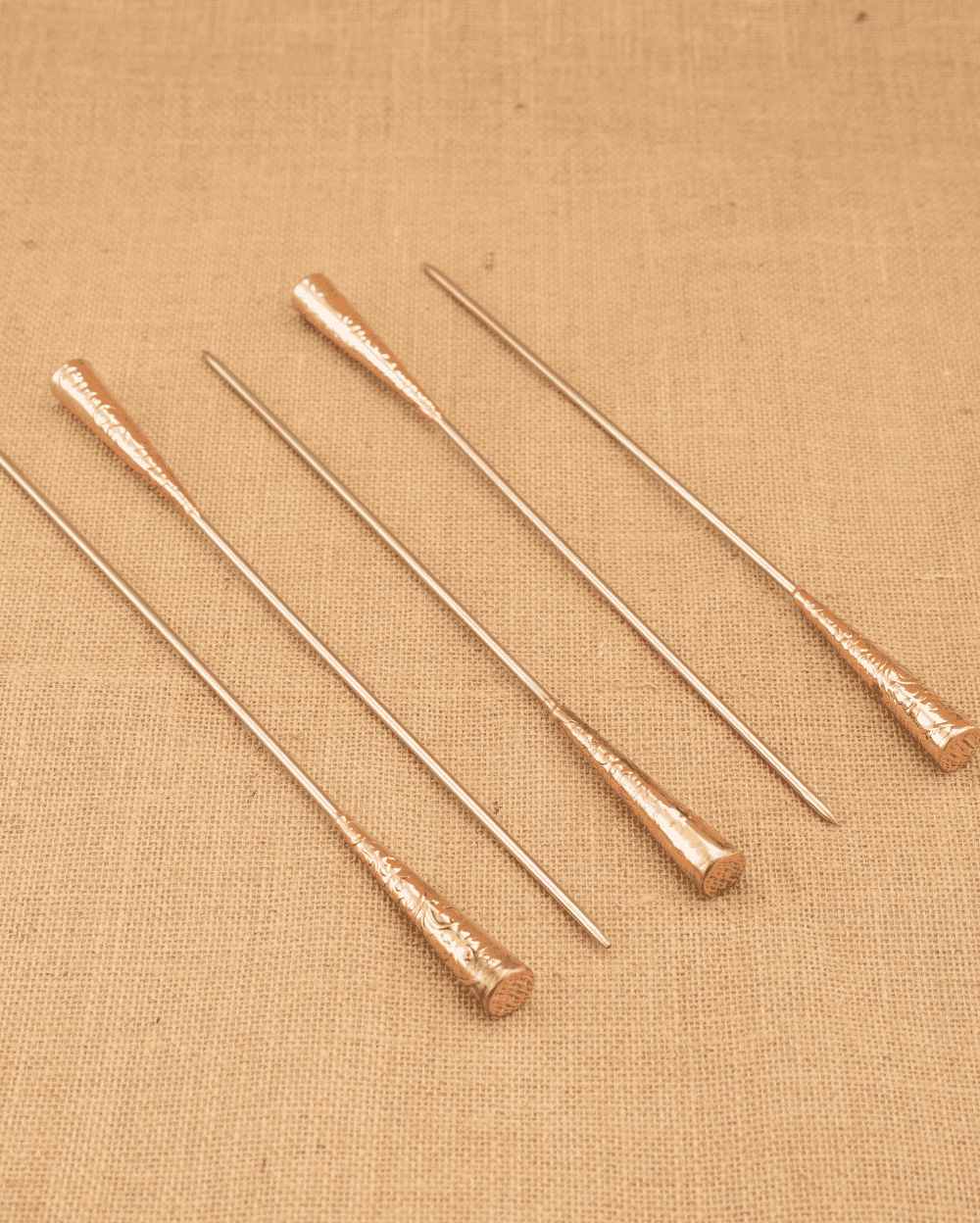 Copper and Brass Barbeque Stick Set of 5