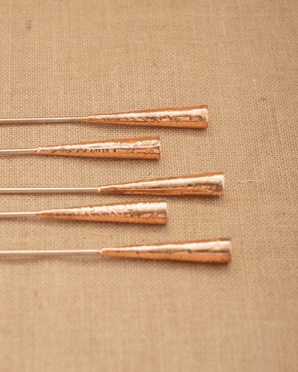 Real Copper and Brass Barbeque Stick Set of 5