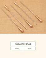Premium Copper and Brass Barbeque Stick Set of 5