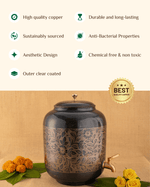 Benefits Of Copper Classic Vintage Matka Flower Engraved