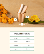 Premium Copper Crest Glass 6 Pc