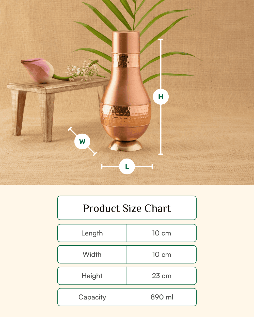 Premium Copper Fab Bedroom Jar