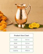 Premium Copper Maharani Jug with Lid