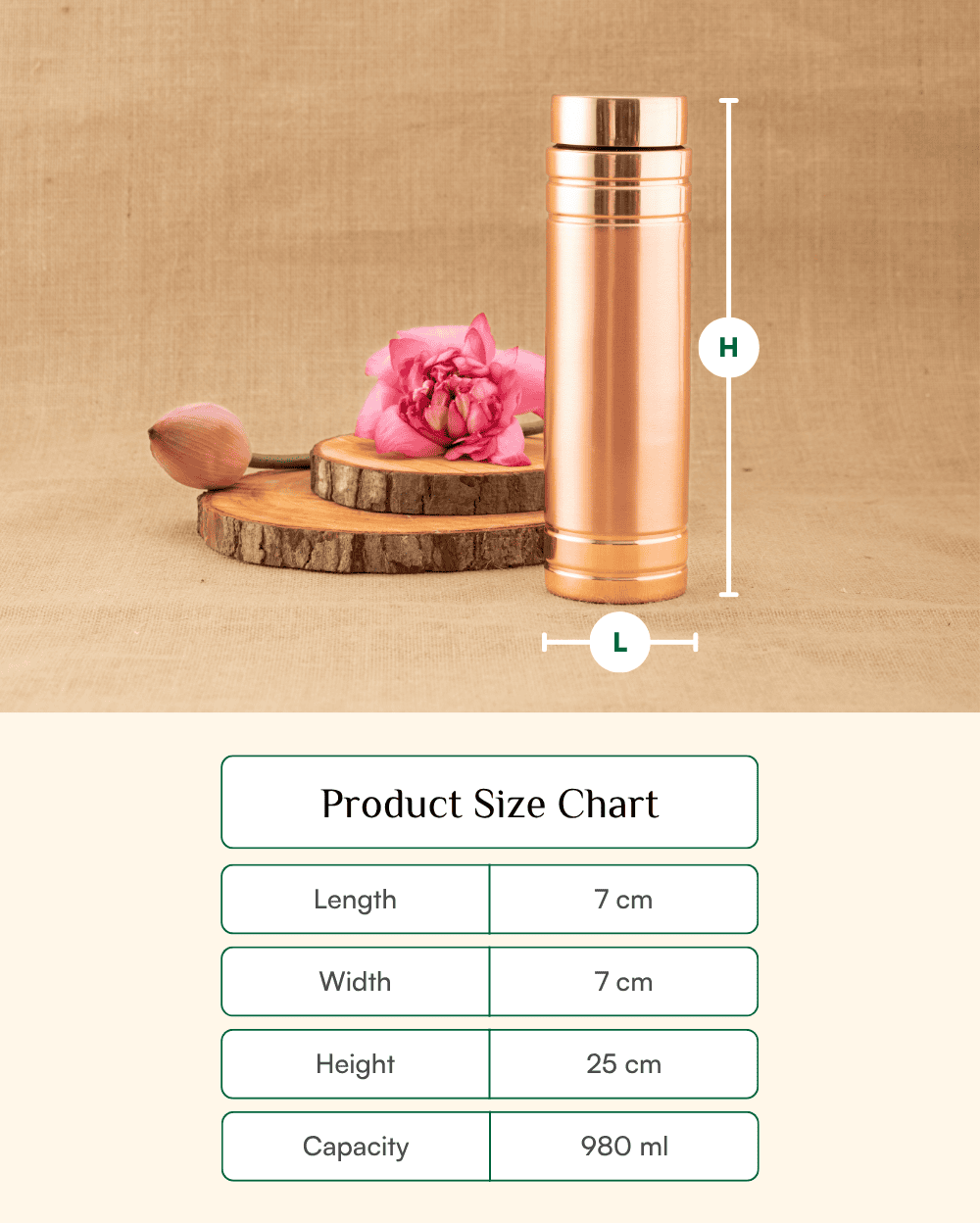 Pure Copper Premium Bottle