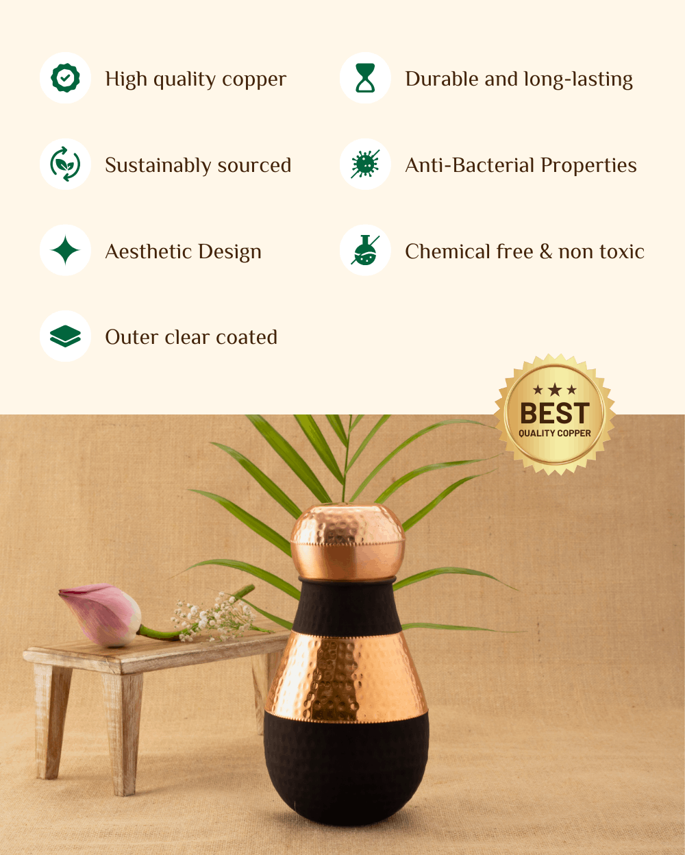 Benefits Of Copper Rajwadi Bedroom Jar Black Color Coated