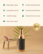 Benefits Of Copper Signature Bottle Grey Color Coated