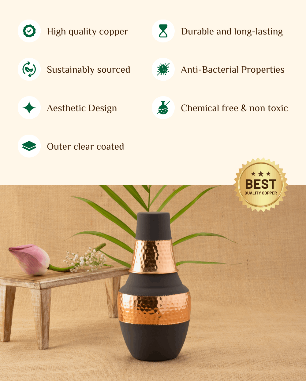 Benefits Of Copper Tiara Bedroom Jar Grey Color Coated