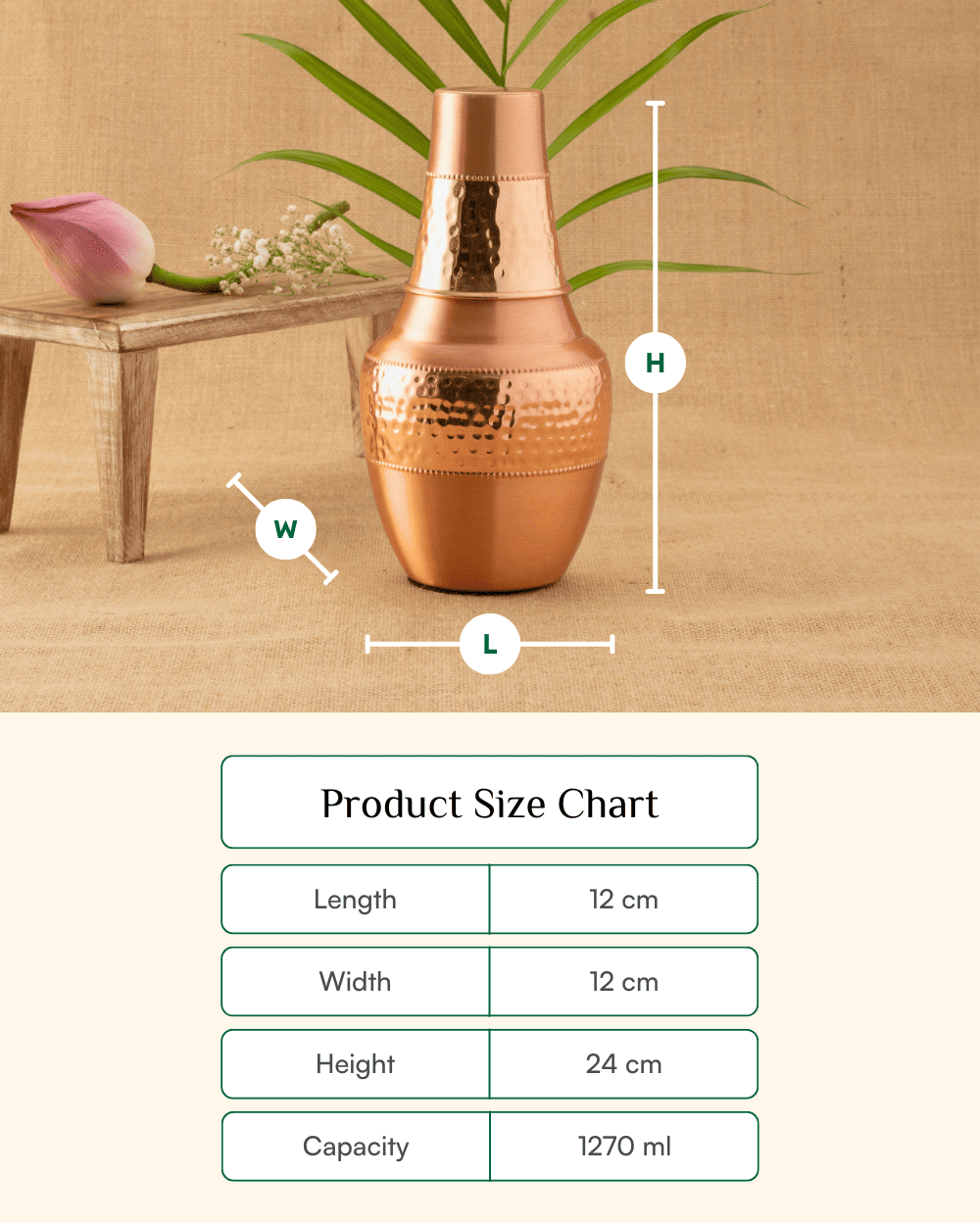 Premium Copper Tiara Bedroom Jar