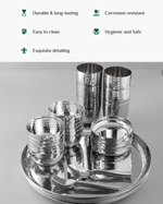 Benefits of Steel Gleam Hammered Thali Set 42 Pcs