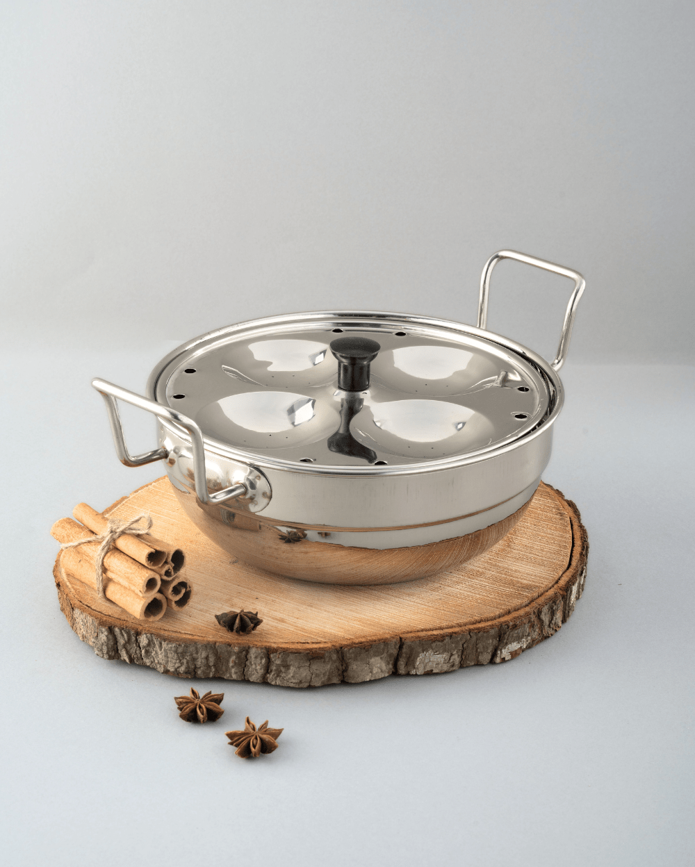 Steel Hefty Multi Kadai Induction Bottom