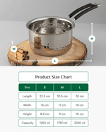 Premium Steel Hefty Saucepan Hammered Set