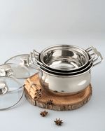 Authentic Steel Hefty Serving Handi Set