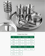 Premium Steel Hefty Thaliset 48 Pcs