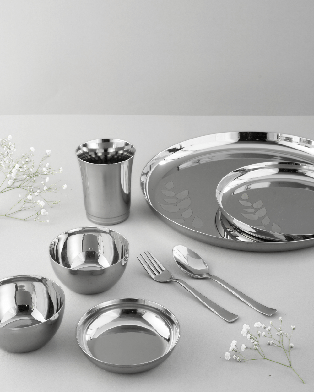 Authentic Steel Hefty Thaliset 8 Pcs